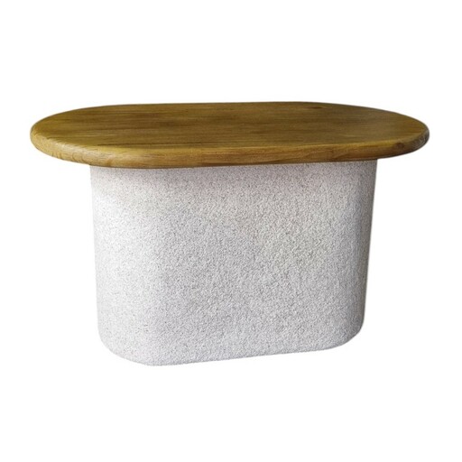 Mesa Auxiliar Centro Ágata Arenato Caqui (Tampo Madeira Castanho Claro)